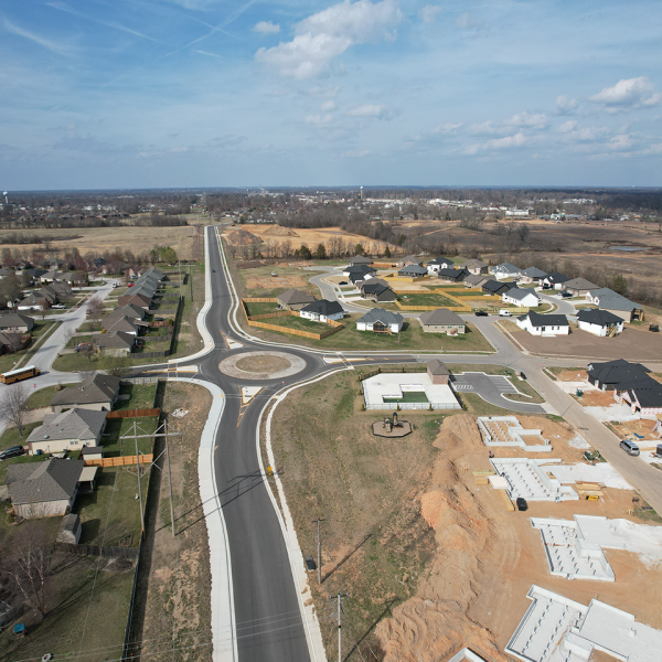 Truman Boulevard Roundabout Aerial View, Nixa